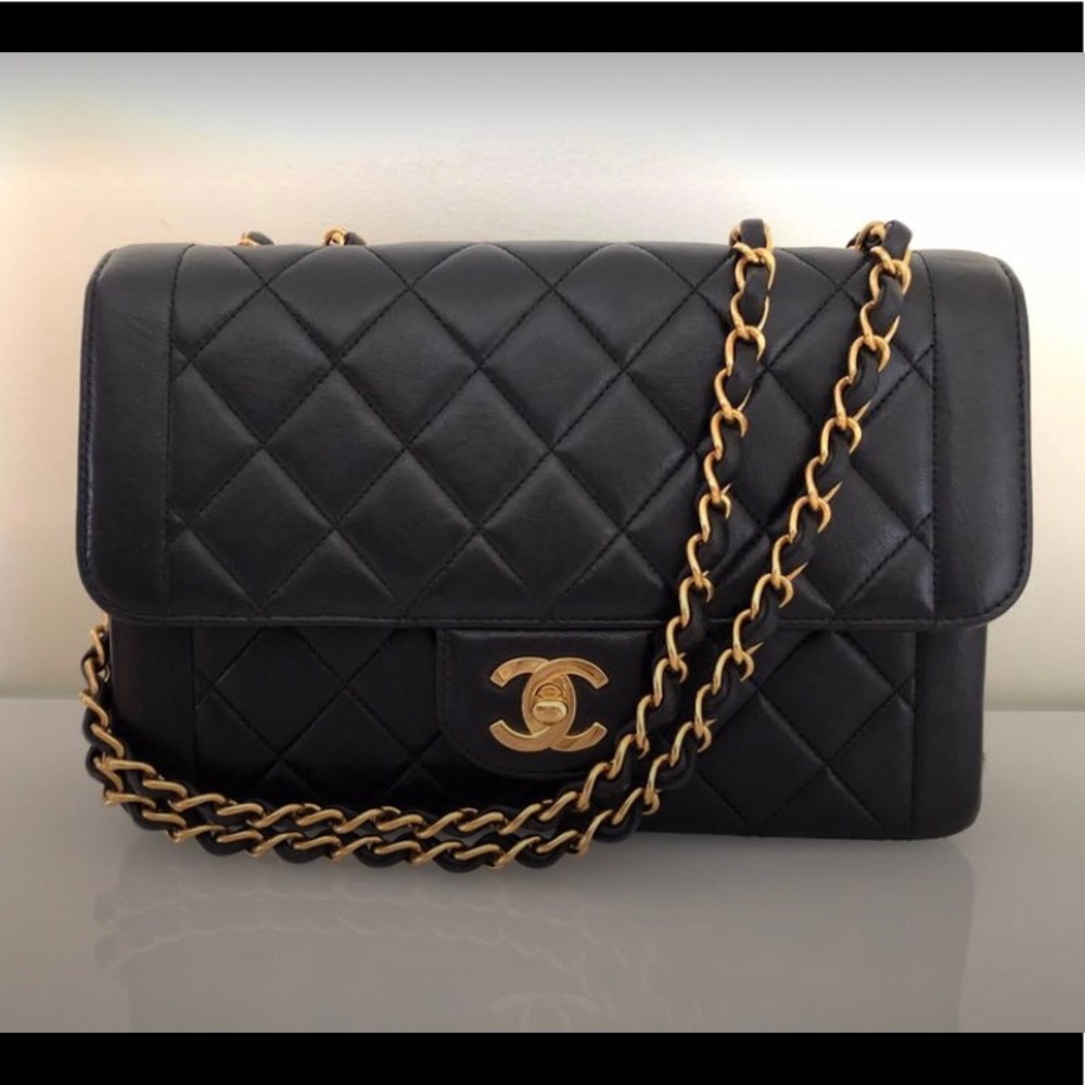 Chanel Black Vintage Framed Quilted Classic Flap